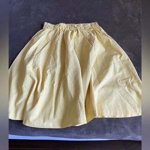 yellow zara maxi skirt